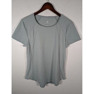 Spyder Active Shirt Womens Large Green Short Sleeve Athletic Performance Top